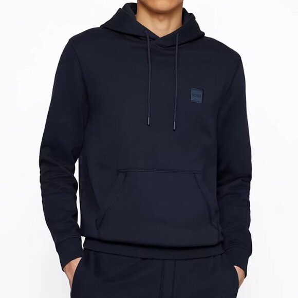 Hugo Boss Men's Regular-Fit French Terry Logo Patch Hoodie - Picture 1 of 4